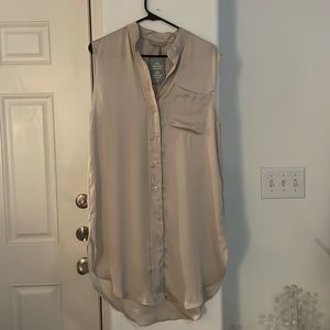 H&M Satin Sleeveless Shirt Dress Size S
